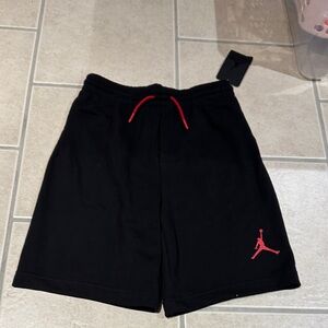 Jordan Boys Black Shorts with Red Jumpman Accent sz Large NWT